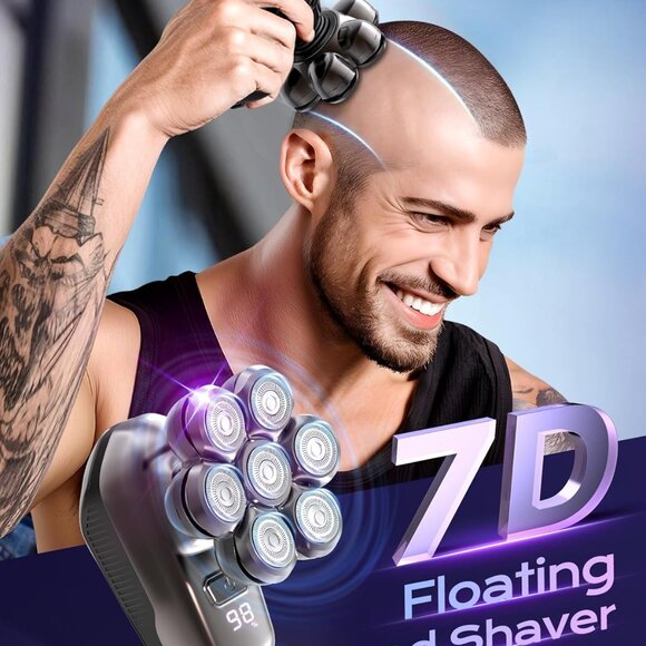 Head Shavers for Bald Men - 5-in-1 Electric Head Shaver Grooming Kit - Picture 4 of 9